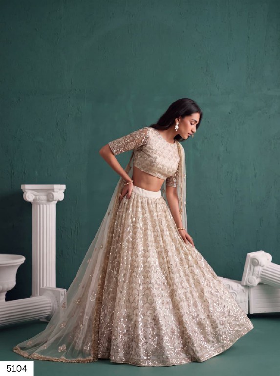 TEXTILEDEAL VRINDIKA WHOLESALE BUTTERFLY NET DESIGNER WORK LEHENGA CHOLI FOR EXPORT
