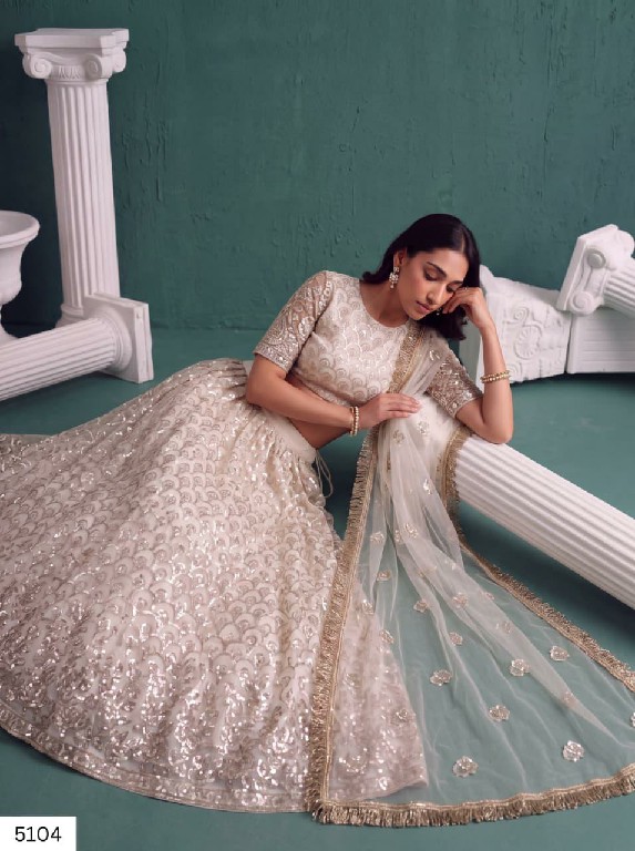 TEXTILEDEAL VRINDIKA WHOLESALE BUTTERFLY NET DESIGNER WORK LEHENGA CHOLI FOR EXPORT