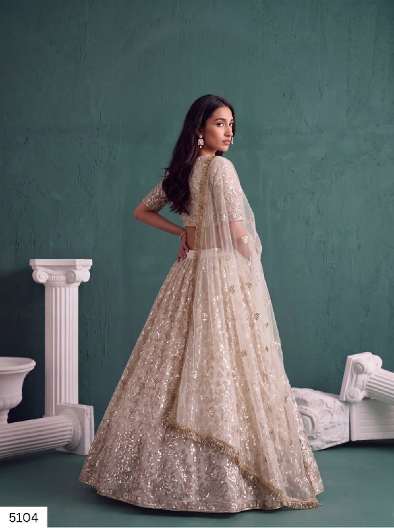 TEXTILEDEAL VRINDIKA WHOLESALE BUTTERFLY NET DESIGNER WORK LEHENGA CHOLI FOR EXPORT