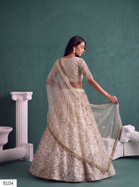 TEXTILEDEAL VRINDIKA WHOLESALE BUTTERFLY NET DESIGNER WORK LEHENGA CHOLI FOR EXPORT