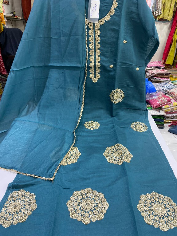 SAHIL PRINTS PRESENT READYMADE COTTON SILK BEAUTIFUL 3 PCS COMBO SET SUITS SUPPLIER