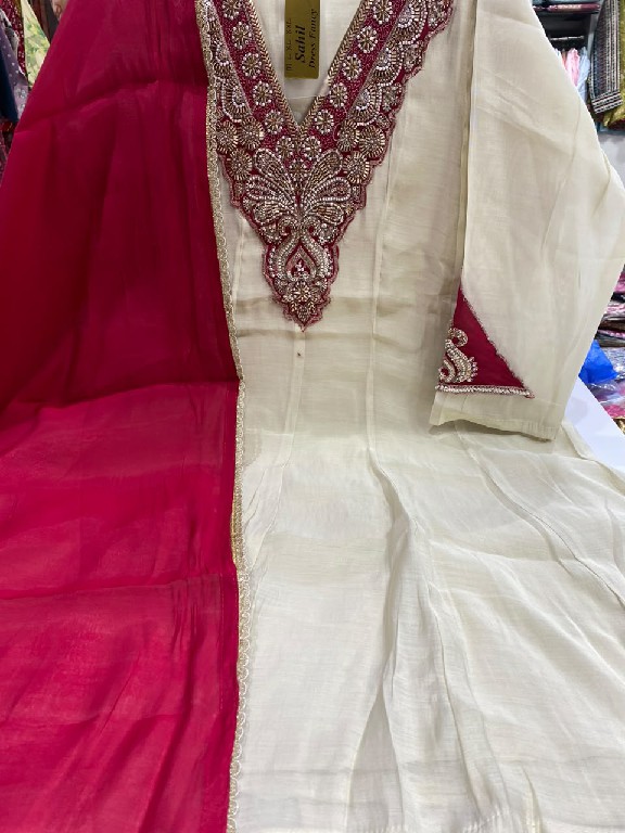 SAHIL PRINTS PRESENT READYMADE MUL CHANDERI FESTIVE WEAR 3 PCS COMBO SET SUITS ONLINE