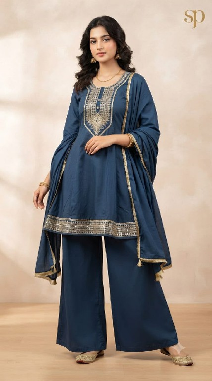 SAHIL PRINTS PRESENT READYMADE SOFT COTTON FLAIR PATTERN 3 PCS COMBO SET SUITS EXPORTER