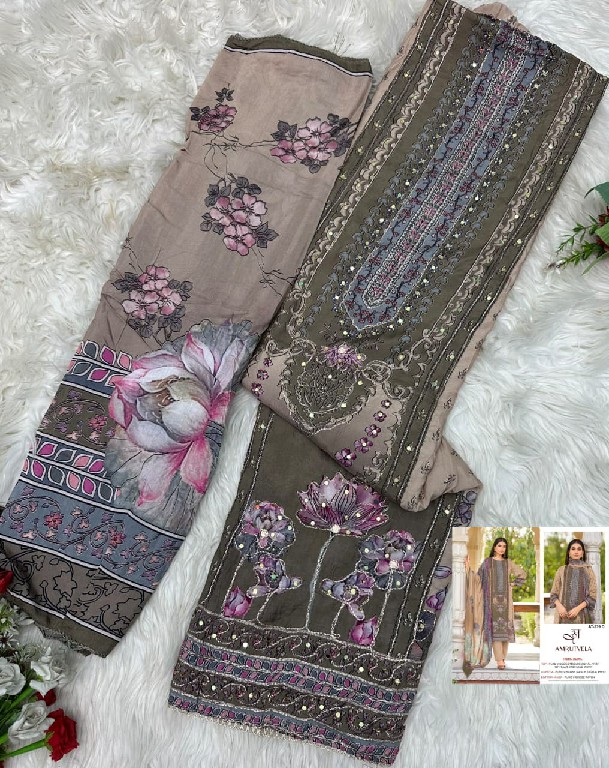 AMRUTVELA D.NO 239 WHOLESALE VISCOSE MUSLIN ELEGANT DESIGN UNSTITCH SALWAR SUITS FOR EXPORT