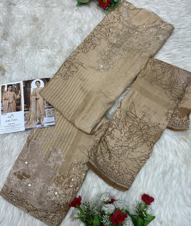 AMRUTVELA D.NO 210E-210F WHOLESALE VISCOSE MUSLIN BEAUTIFUL DESIGN UNSTITCH SALWAR SUITS SUPPLIER