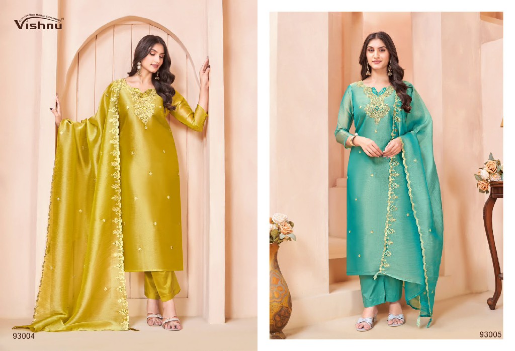 VISHNU SUMAIYA WHOLESALE GABANA SILK FASHIONABLE UNSTITCH SALWAR SUITS EXPORTER