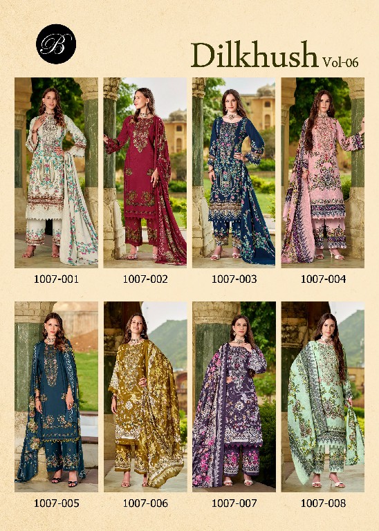 BELLIZA DILKHUSH VOL 6 WHOLESALE VISCOSE RAYON EXCLUSIVE DESIGN UNSTITCH SALWAR SUITS EXPORTER