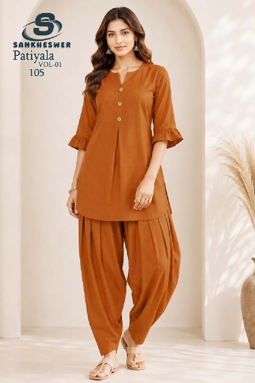 SANKHESWER PATIYALA VOL 1 WHOLESALE READYMADE VERTICAN PLAIN CLASSY LOOK TOP WITH PATIYALA COMBO FOR WOMEN ONLINE