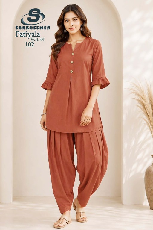 SANKHESWER PATIYALA VOL 1 WHOLESALE READYMADE VERTICAN PLAIN CLASSY LOOK TOP WITH PATIYALA COMBO FOR WOMEN ONLINE