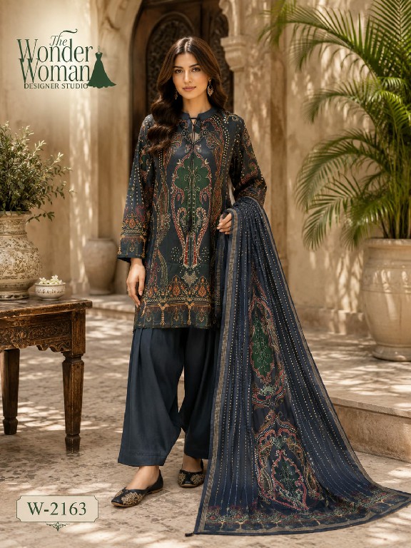 WONDER WOMAN D.NO 2163 WHOLESALE READYMADE LUXURIOUS SATIN DELICATE FLORAL PRINT 3 PCS COMBO SET SUITS EXPORTER