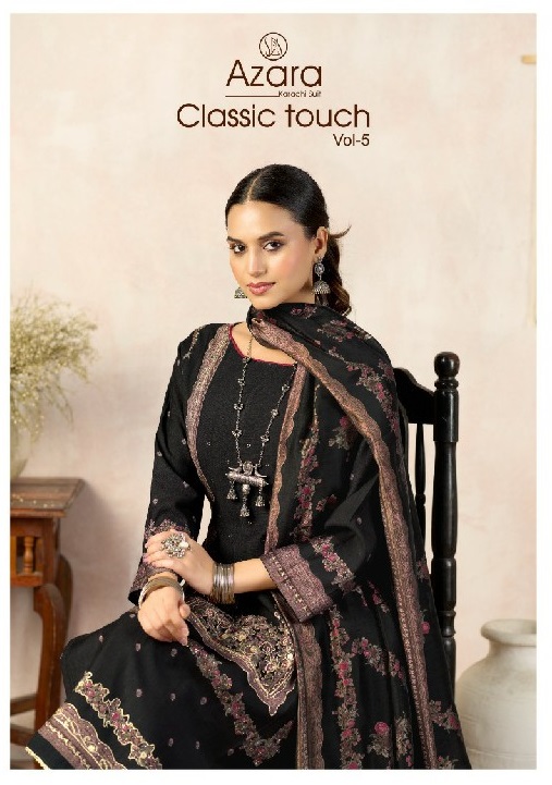 AZARA BY RADHIKA FASHION CLASSIC TOUCH VOL 5 WHOLESALE VISCOSE DESIGNER WORK UNSTITCH SALWAR SUITS ONLINE