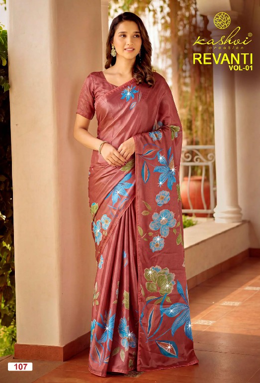 KASHVI CREATION REVANTI VOL 1 WHOLESALE TESLA DIGITAL WITH WORK FANCY INDIAN SAREES FOR WOMEN SUPPLIER