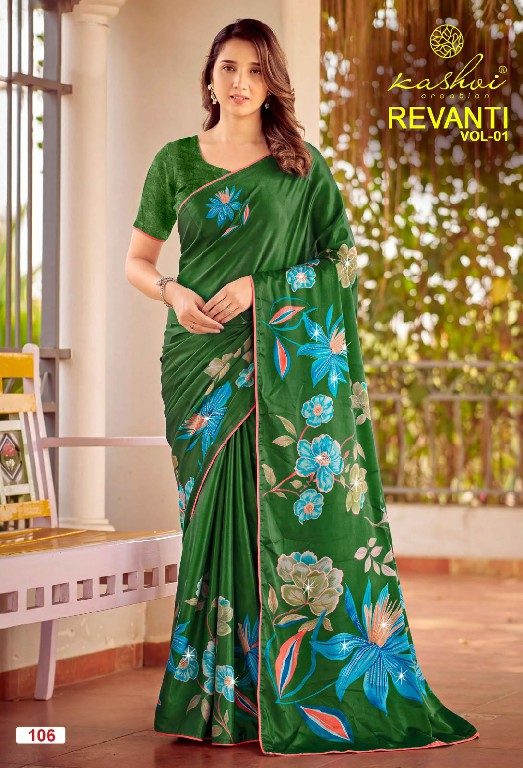 KASHVI CREATION REVANTI VOL 1 WHOLESALE TESLA DIGITAL WITH WORK FANCY INDIAN SAREES FOR WOMEN SUPPLIER