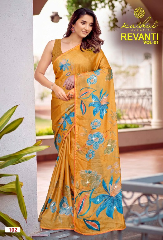 KASHVI CREATION REVANTI VOL 1 WHOLESALE TESLA DIGITAL WITH WORK FANCY INDIAN SAREES FOR WOMEN SUPPLIER