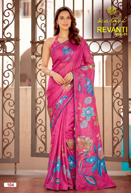 KASHVI CREATION REVANTI VOL 1 WHOLESALE TESLA DIGITAL WITH WORK FANCY INDIAN SAREES FOR WOMEN SUPPLIER