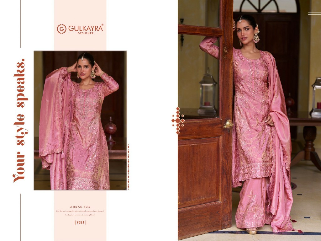 ZEENAT BY GULKAYRA DESIGNER WHOLESALE READYMADE REAL SIMAR SILK PARTY WEAR 3 PCS SUITS EXPORTER