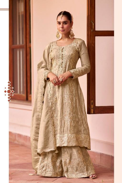 ZEENAT BY GULKAYRA DESIGNER WHOLESALE READYMADE REAL SIMAR SILK PARTY WEAR 3 PCS SUITS EXPORTER