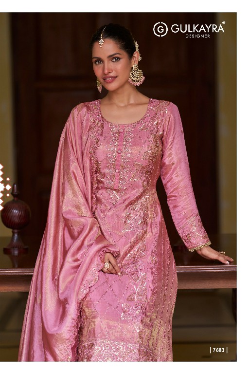 ZEENAT BY GULKAYRA DESIGNER WHOLESALE READYMADE REAL SIMAR SILK PARTY WEAR 3 PCS SUITS EXPORTER