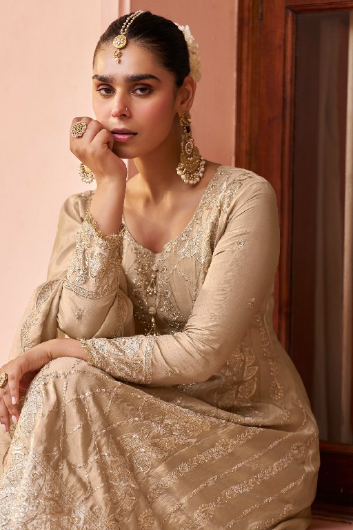 ZEENAT BY GULKAYRA DESIGNER WHOLESALE READYMADE REAL SIMAR SILK PARTY WEAR 3 PCS SUITS EXPORTER