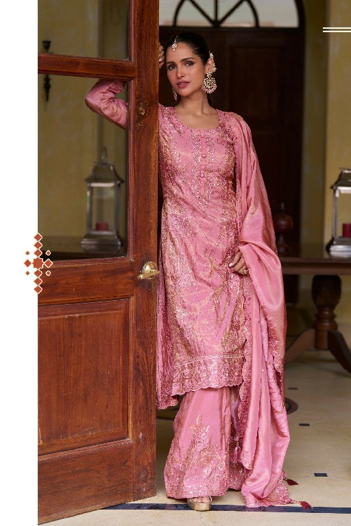 ZEENAT BY GULKAYRA DESIGNER WHOLESALE READYMADE REAL SIMAR SILK PARTY WEAR 3 PCS SUITS EXPORTER