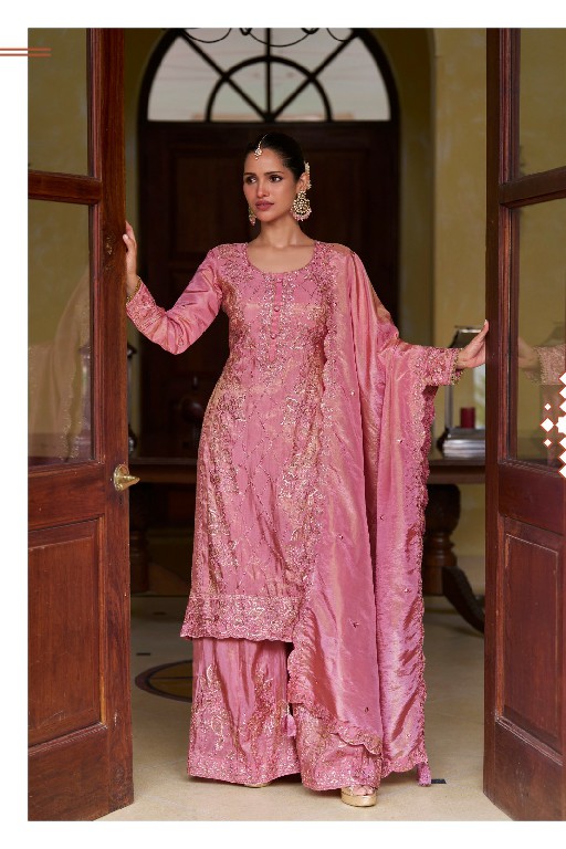 ZEENAT BY GULKAYRA DESIGNER WHOLESALE READYMADE REAL SIMAR SILK PARTY WEAR 3 PCS SUITS EXPORTER
