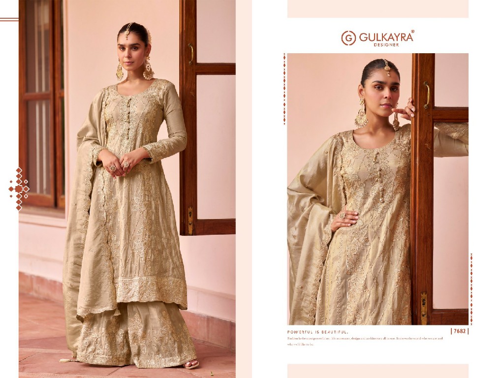 ZEENAT BY GULKAYRA DESIGNER WHOLESALE READYMADE REAL SIMAR SILK PARTY WEAR 3 PCS SUITS EXPORTER