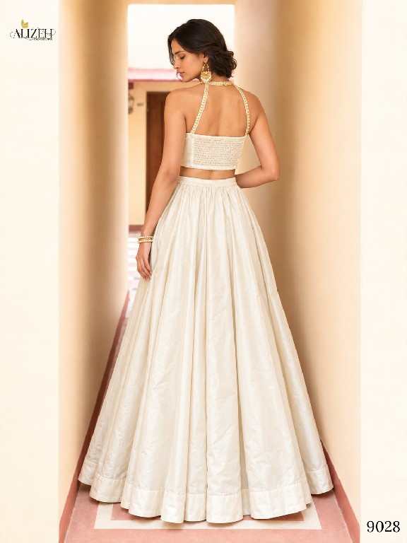 ALIZEH D.NO 9027 TO 9030 WHOLESALE READYMADE SOFT ROMAN SILK MODERN STYLISH LEHENGA CHOLI FOR EXPORT