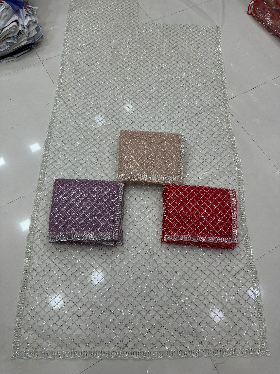 DVD D.NO 5194 WHOLESALE INTRICATELY BEADS HAND WORK EMBROIDERED DESIGNER SAREES FOR WOMEN ONLINE