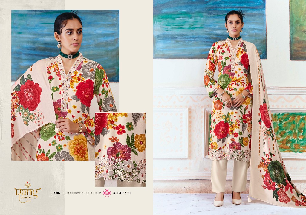 RANG FASHION THE ROSE WHOLESALE PURE PASHMINA WINTER SPECIAL UNSTITCH SALWAR SUITS SUPPLIER