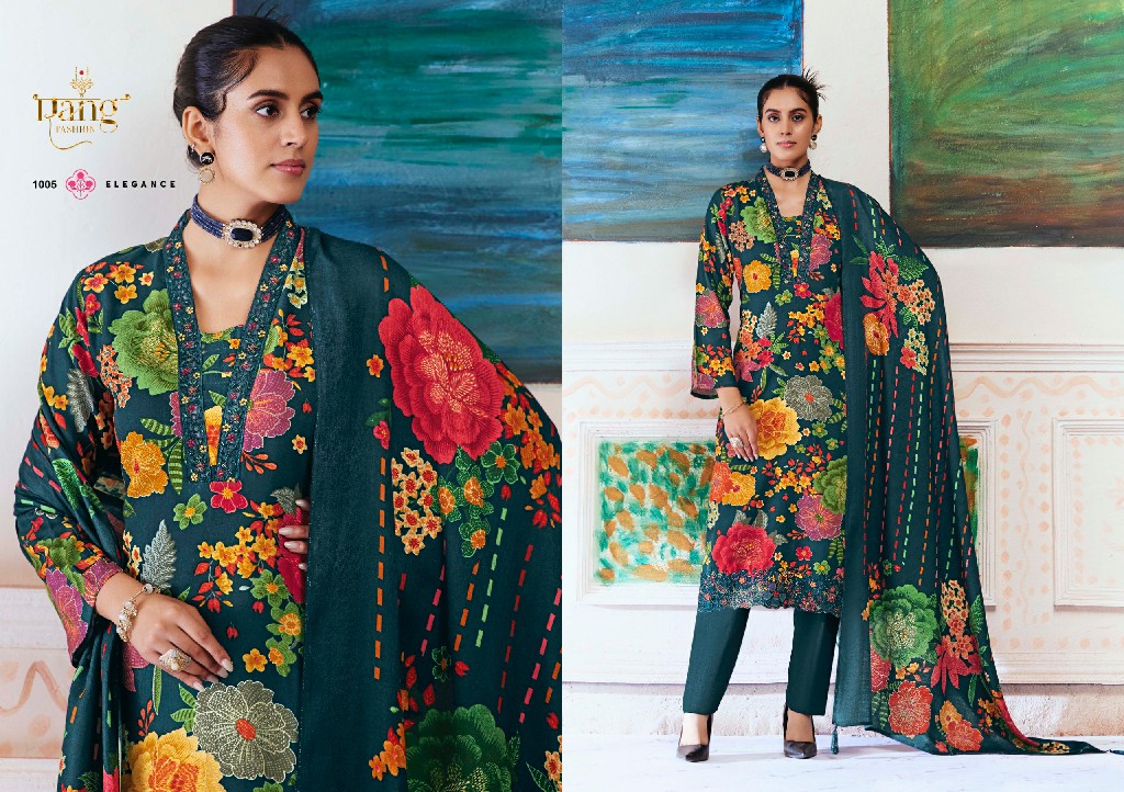 RANG FASHION THE ROSE WHOLESALE PURE PASHMINA WINTER SPECIAL UNSTITCH SALWAR SUITS SUPPLIER