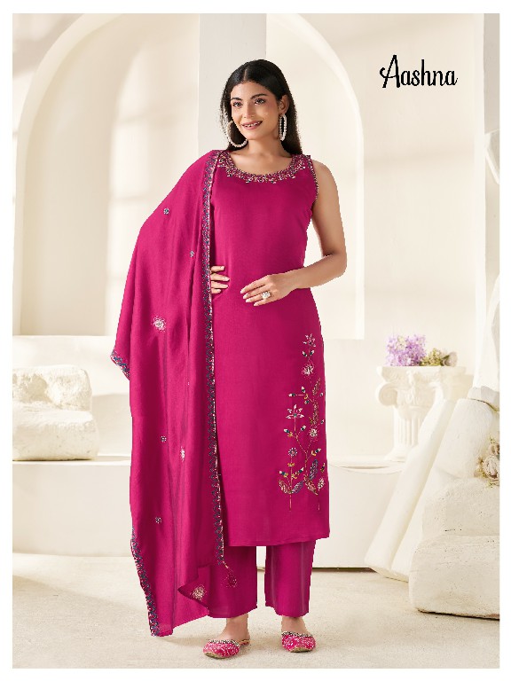 TEXTILEDEAL AASHNA WHOLESALE READYMADE TWO TONE WITH HAND WORK STYLISH 3 PCS SUITS EXPORTER