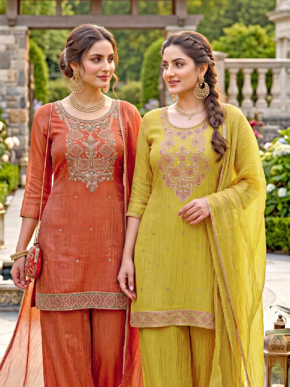 KAYA KRITIKA WHOLESALE READYMADE SALSA LATEST TRENDY SHORT CONCEPT 3 PCS SUITS SUPPLIER