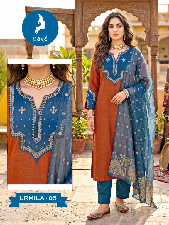 KAYA URMILA WHOLESALE READYMADE ROMAN TWO TONE FASHIONABLE 3 PCS SUITS FOR EXPORT