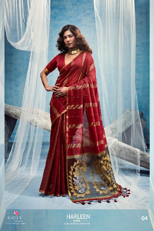 RAJTEX HARLEEN WHOLESALE MUNGA COTTON HANDLOOM WEAVING ELEGANCE INDIAN SAREES FOR WOMEN SUPPLIER