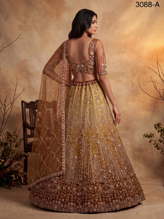 TEXTILEDEAL D.NO 3088 WHOLESALE PREMIUM NET DESIGNER PARTY WEAR LEHENGA CHOLI FOR WOMEN EXPORTER