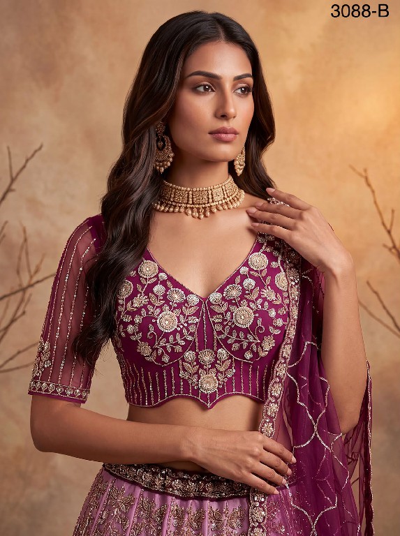 TEXTILEDEAL D.NO 3088 WHOLESALE PREMIUM NET DESIGNER PARTY WEAR LEHENGA CHOLI FOR WOMEN EXPORTER