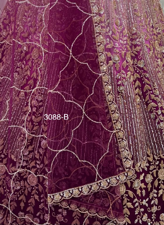 TEXTILEDEAL D.NO 3088 WHOLESALE PREMIUM NET DESIGNER PARTY WEAR LEHENGA CHOLI FOR WOMEN EXPORTER