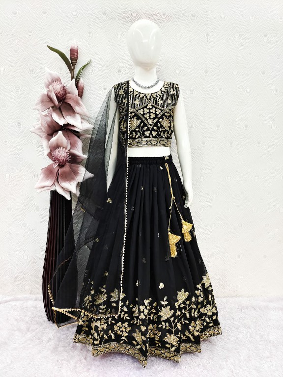 TEXTILEDEAL LAUNCH READYMADE GEORGETTE WITH WORK BEAUTIFUL ETHNIC WEAR LEHENGA CHOLI FOR KIDS ONLINE