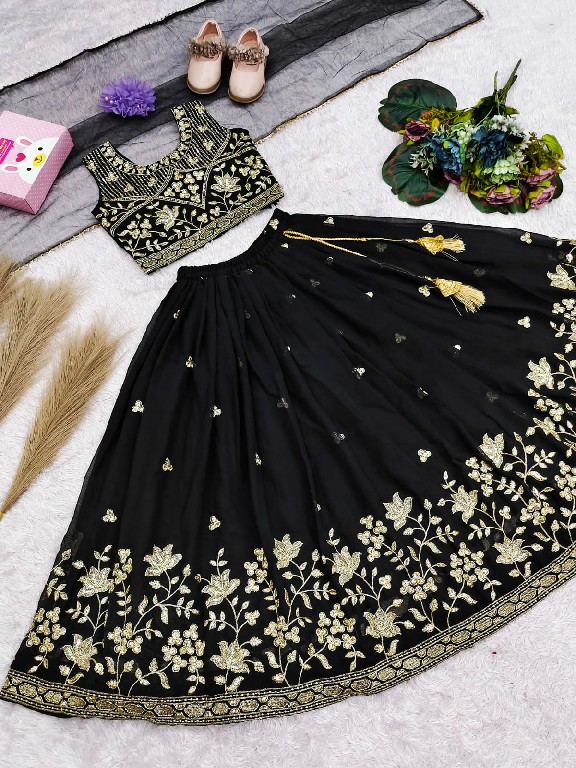 TEXTILEDEAL LAUNCH READYMADE GEORGETTE WITH WORK BEAUTIFUL ETHNIC WEAR LEHENGA CHOLI FOR KIDS ONLINE