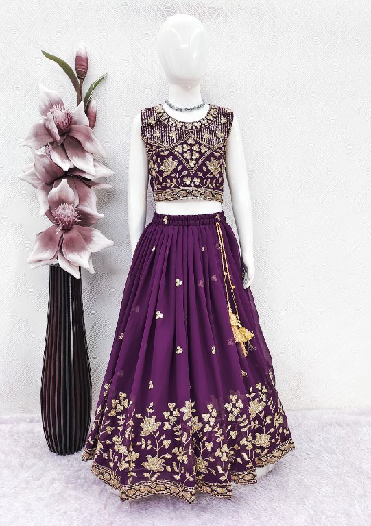 TEXTILEDEAL LAUNCH READYMADE GEORGETTE WITH WORK BEAUTIFUL ETHNIC WEAR LEHENGA CHOLI FOR KIDS ONLINE