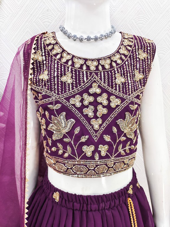 TEXTILEDEAL LAUNCH READYMADE GEORGETTE WITH WORK BEAUTIFUL ETHNIC WEAR LEHENGA CHOLI FOR KIDS ONLINE