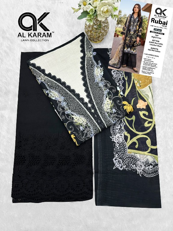 AL KARAM RUBAI VOL 2 WHOLESALE COTTON DIGITAL PRINTED AMAZING UNSTITCH SALWAR KAMEEZ ONLINE