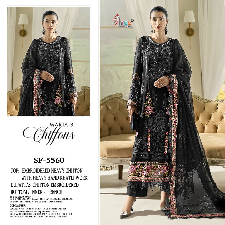 SHREE FABS D.NO 5560A TO 5560D WHOLESALE HEAVY FOX GEORGETTE PAKISTANI UNSTITCH SALWAR SUITS FOR EXPORT