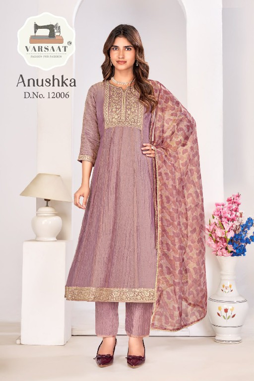 VARSAAT ANUSHKA WHOLESALE READYMADE SALSA SILK FESTIVE WEAR 3 PCS COMBO SET SUITS EXPORTER