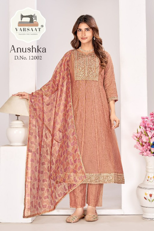 VARSAAT ANUSHKA WHOLESALE READYMADE SALSA SILK FESTIVE WEAR 3 PCS COMBO SET SUITS EXPORTER