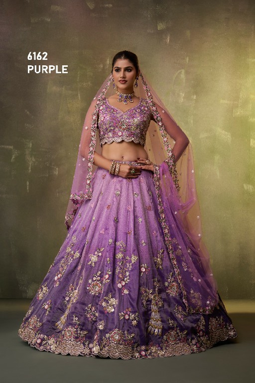 PF SERIES D.NO 6162 WHOLESALE TISSUE WITH WORK FULL FLAIR ETHNIC WEAR LEHENGA CHOLI FOR WOMEN ONLINE