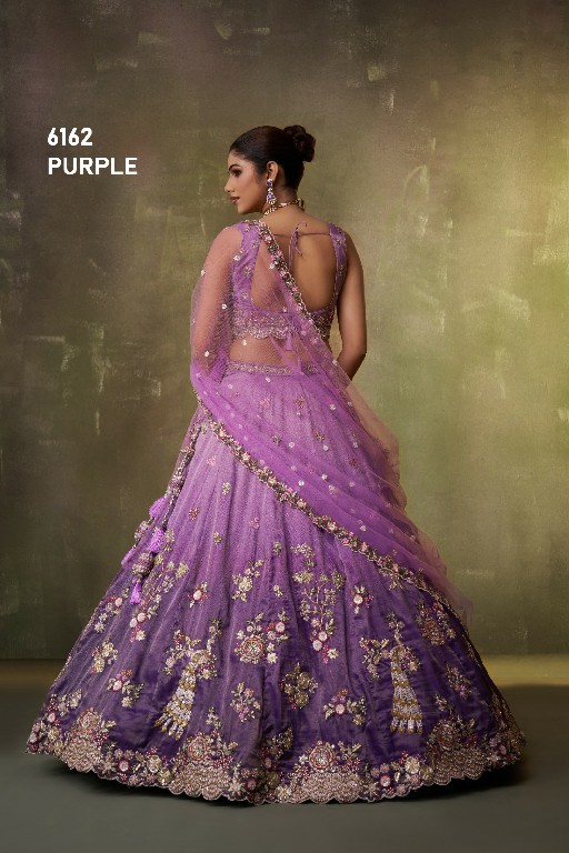 PF SERIES D.NO 6162 WHOLESALE TISSUE WITH WORK FULL FLAIR ETHNIC WEAR LEHENGA CHOLI FOR WOMEN ONLINE
