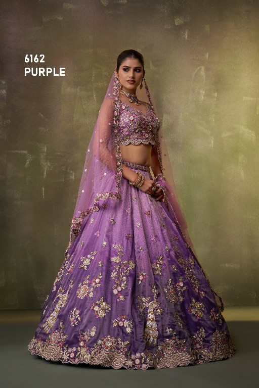 PF SERIES D.NO 6162 WHOLESALE TISSUE WITH WORK FULL FLAIR ETHNIC WEAR LEHENGA CHOLI FOR WOMEN ONLINE