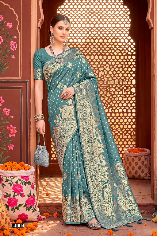 SAROJ GEETA SILK VOL 4 WHOLESALE PURE SILK ATTRACTIVE INDIAN SAREES FOR WOMEN SUPPLIER