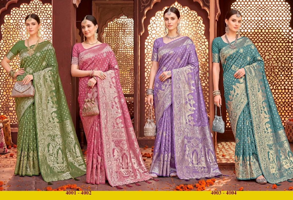 SAROJ GEETA SILK VOL 4 WHOLESALE PURE SILK ATTRACTIVE INDIAN SAREES FOR WOMEN SUPPLIER